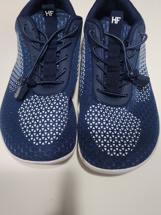 HF Cloud Men's Blue White Geometric Mesh Low Top Lace Up Athletic Sneakers - Picture 5 of 8